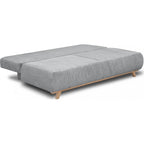 Laria - Canapé Convertible 3 Places avec Coffre de Rangement en Velours Côtelé - Gris Clair