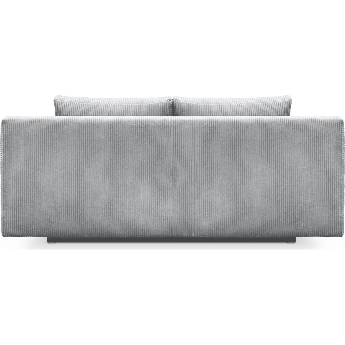 Laria - Canapé Convertible 3 Places avec Coffre de Rangement en Velours Côtelé - Gris Clair
