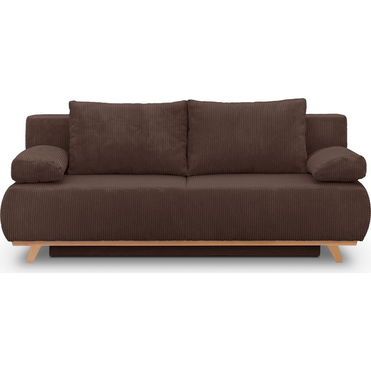 Laria - Canapé Convertible - Velours Côtelé - Moka