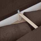 Laria - Canapé Convertible - Velours Côtelé - Moka