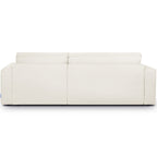 Livia - Canapé d'Angle Convertible Réversible 4 Places avec Coffre de Rangement en Tissu Chenille - Beige