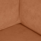 Livia – Ecksofa mit Schlaffunktion, Ottomane wechselbar – Chenille – Terracotta