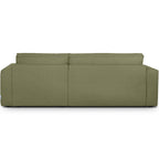 Livia - Canapé d'Angle Convertible Réversible 4 Places avec Coffre de Rangement en Tissu Chenille - Vert Olive