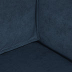 Livia - Canapé d'Angle Convertible Réversible 4 Places avec Coffre de Rangement en Tissu Chenille - Bleu Foncé