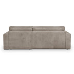 Livia – Ecksofa mit Schlaffunktion, wechselseitig montierbar – Breitcord – Taupe