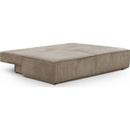 Milla - Canapé Convertible 3 Places avec Coffre de Rangement en Velours Côtelé - Taupe