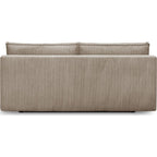 Milla - Canapé Convertible 3 Places avec Coffre de Rangement en Velours Côtelé - Taupe