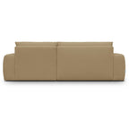 Sonny - Canapé d'Angle Droit Convertible 3 Places en Tissu Chenille - Miel