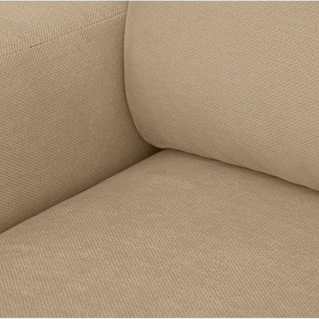 Sonny - Canapé d'Angle Droit Convertible 3 Places en Tissu Chenille - Moka