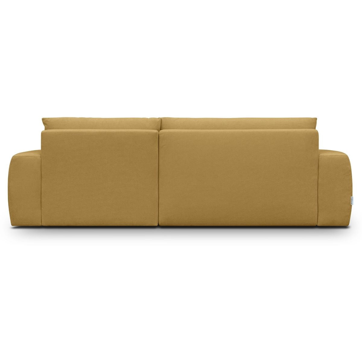Sonny - Canapé d'Angle Droit Convertible 3 Places en Tissu Chenille - Jaune Moutarde