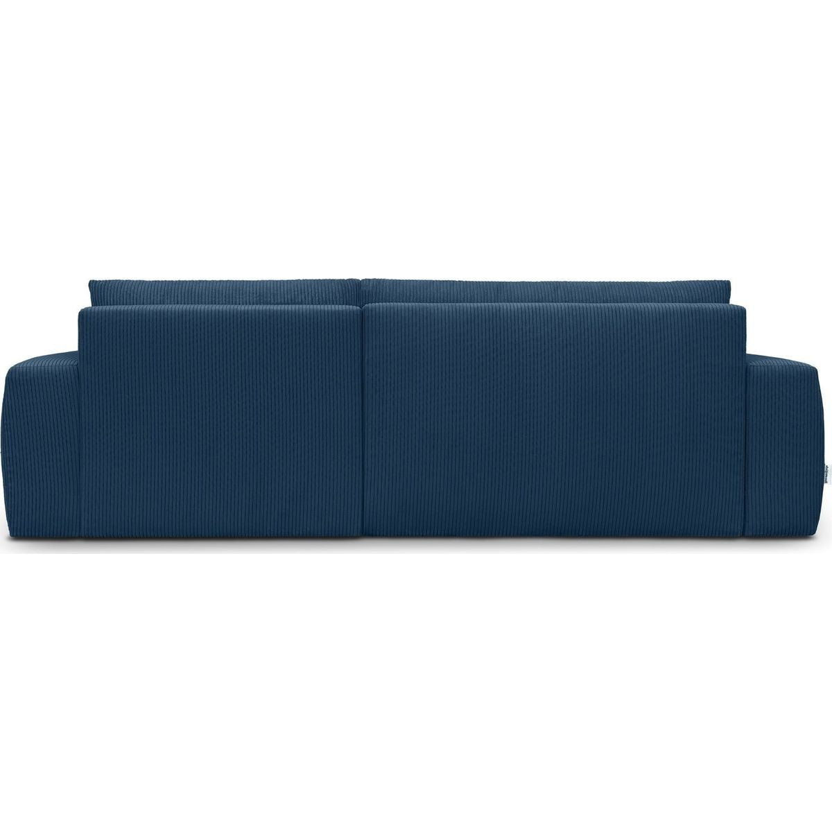 Sonny - Canapé d'Angle Droit Convertible 3 Places en Velours Côtelé - Bleu