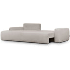 Sonny - Canapé d'Angle Gauche Convertible 3 Places en Tissu Chenille - Taupe
