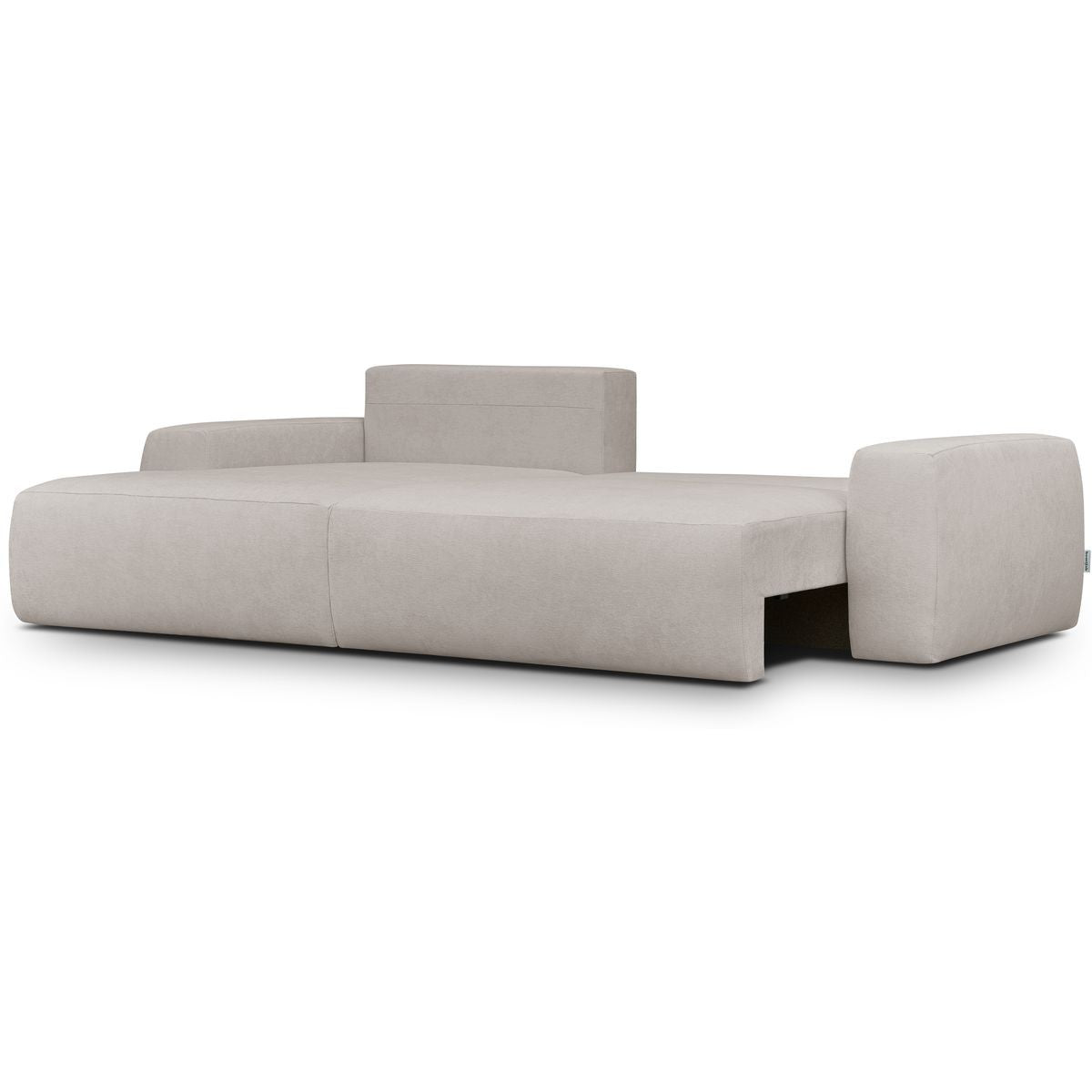 Sonny - Canapé d'Angle Gauche Convertible 3 Places en Tissu Chenille - Taupe