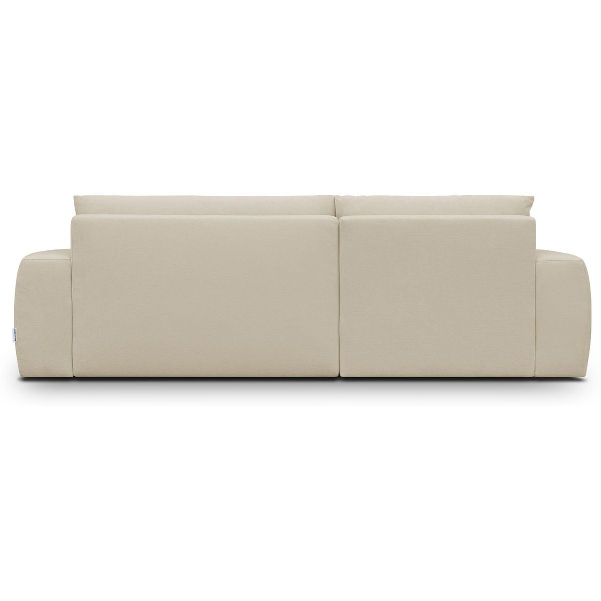 Sonny - Canapé d'Angle Gauche Convertible 3 Places en Tissu Chenille - Beige Foncé