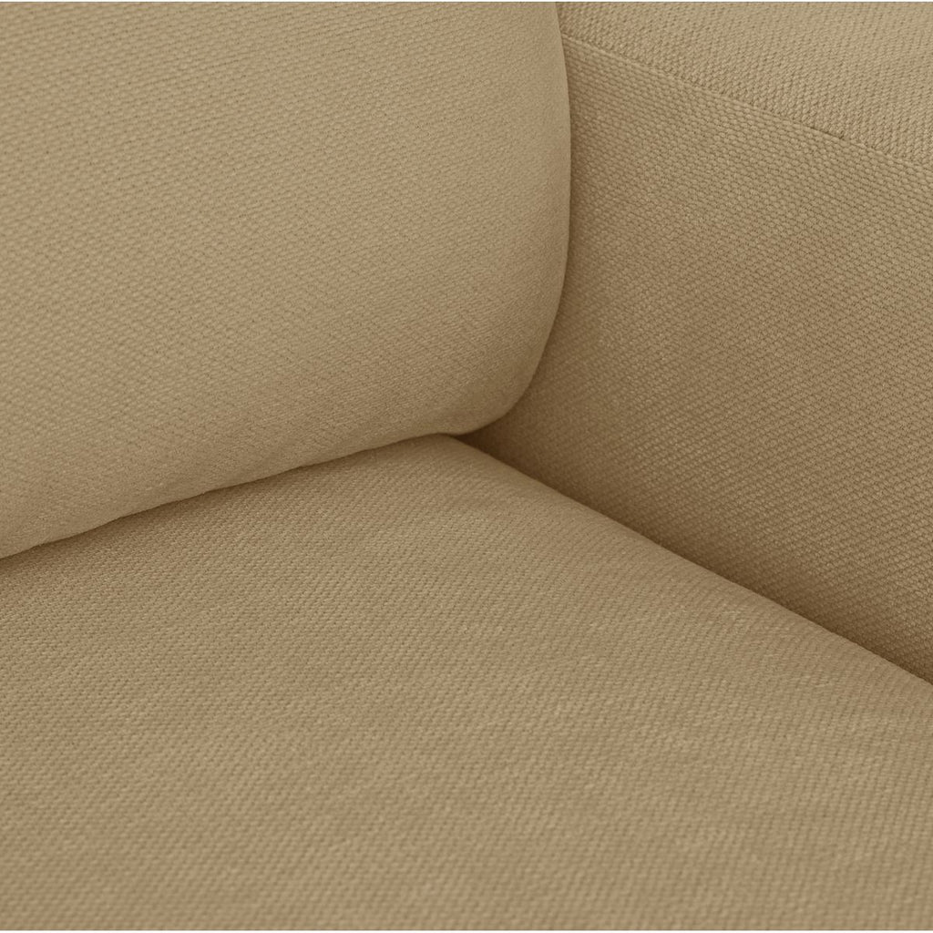 Sonny - Canapé d'Angle Gauche Convertible 3 Places en Tissu Chenille - Miel