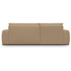 Sonny - Canapé d'Angle Gauche Convertible 3 Places en Tissu Chenille - Moka