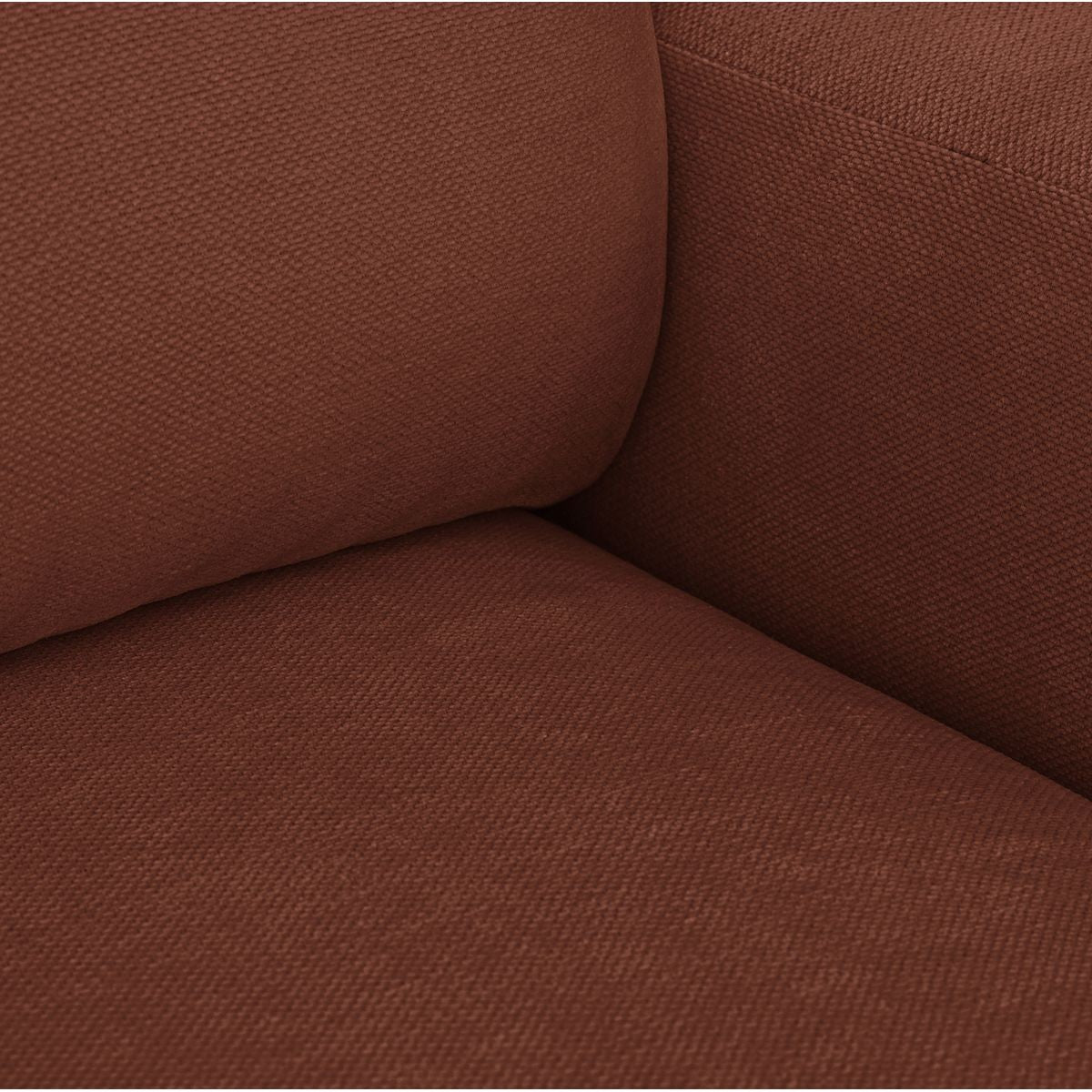 Sonny - Canapé d'Angle Gauche Convertible 3 Places en Tissu Chenille - Rouille Foncé