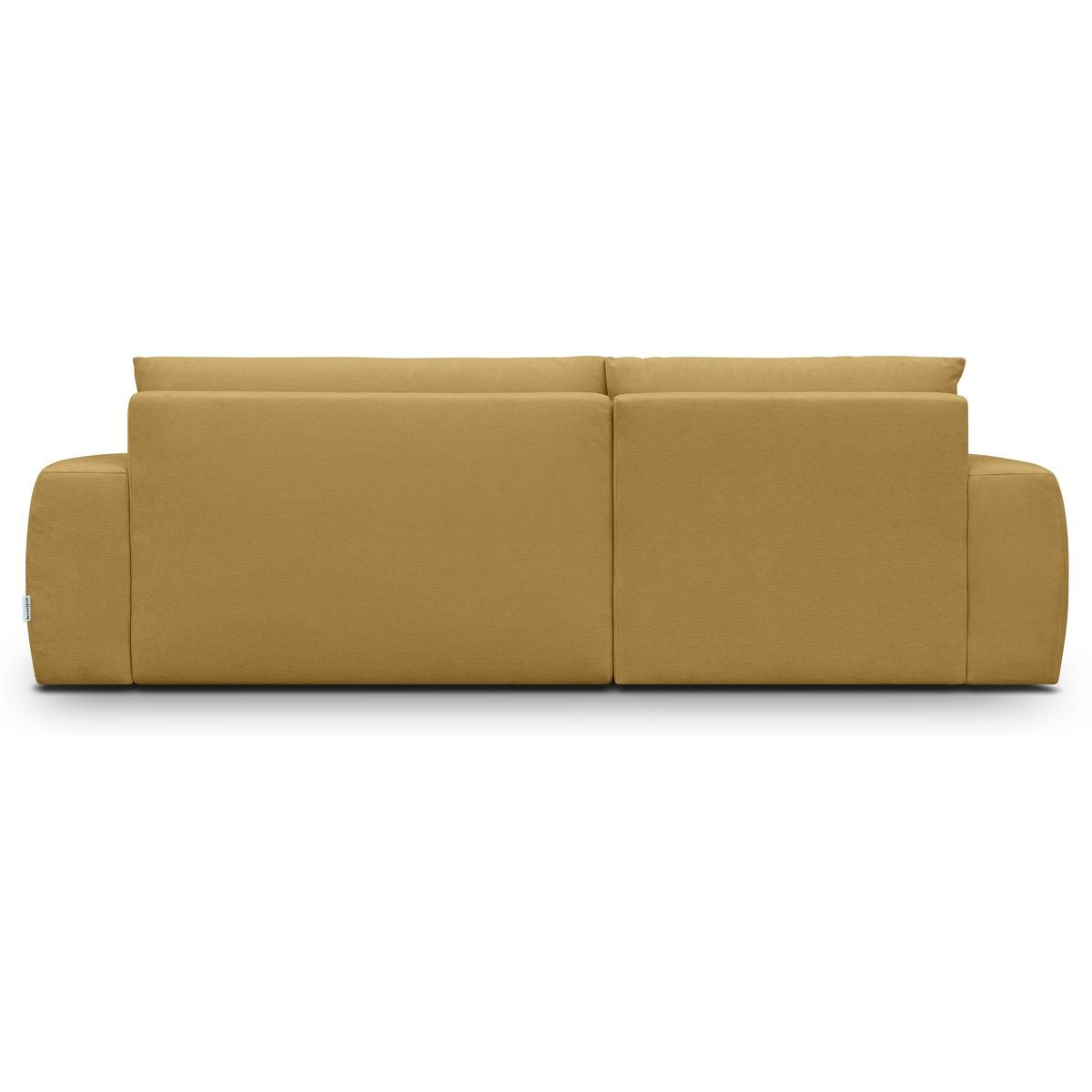 Sonny - Canapé d'Angle Gauche Convertible 3 Places en Tissu Chenille - Jaune Moutarde