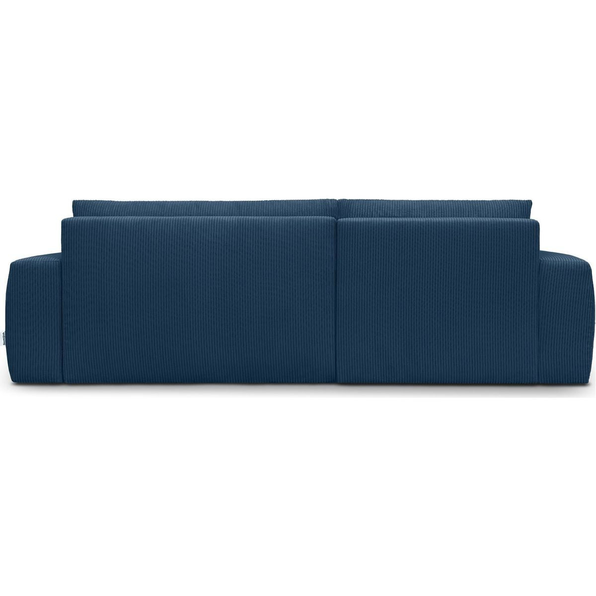 Sonny - Canapé d'Angle Gauche Convertible 3 Places en Velours Côtelé - Bleu