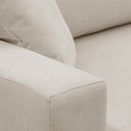 Robin - Canapé d'Angle à Droite Convertible 5 Places en Tissu Chenille - Beige