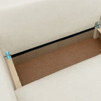 Sonny - Canapé d'Angle Droit Convertible 3 Places en Tissu Chenille - Beige