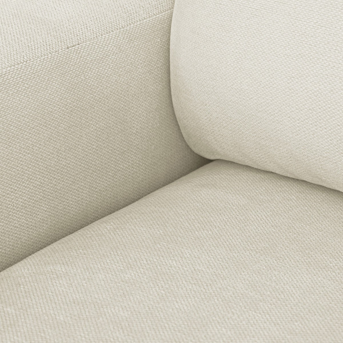 Sonny - Canapé d'Angle Droit Convertible 3 Places en Tissu Chenille - Beige