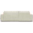 Sonny - Canapé d'Angle Droit Convertible 3 Places en Velours Côtelé - Beige