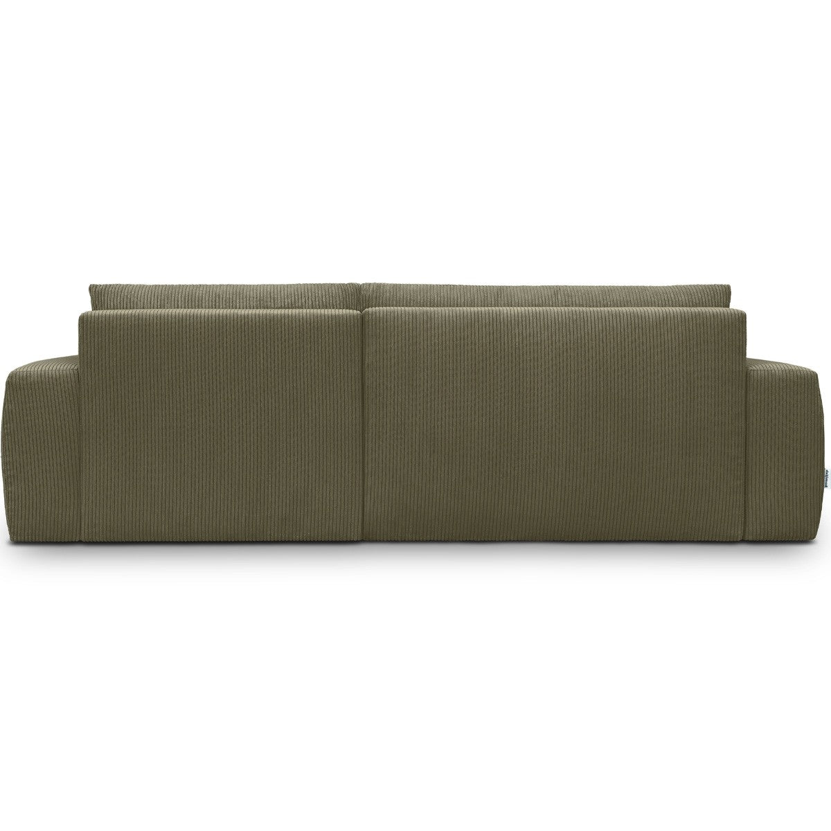 Sonny - Canapé d'Angle Droit Convertible 3 Places en Velours Côtelé - Vert Kaki