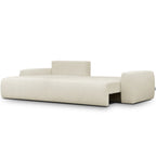 Sonny - Canapé d'Angle Gauche Convertible 3 Places en Tissu Chenille - Beige