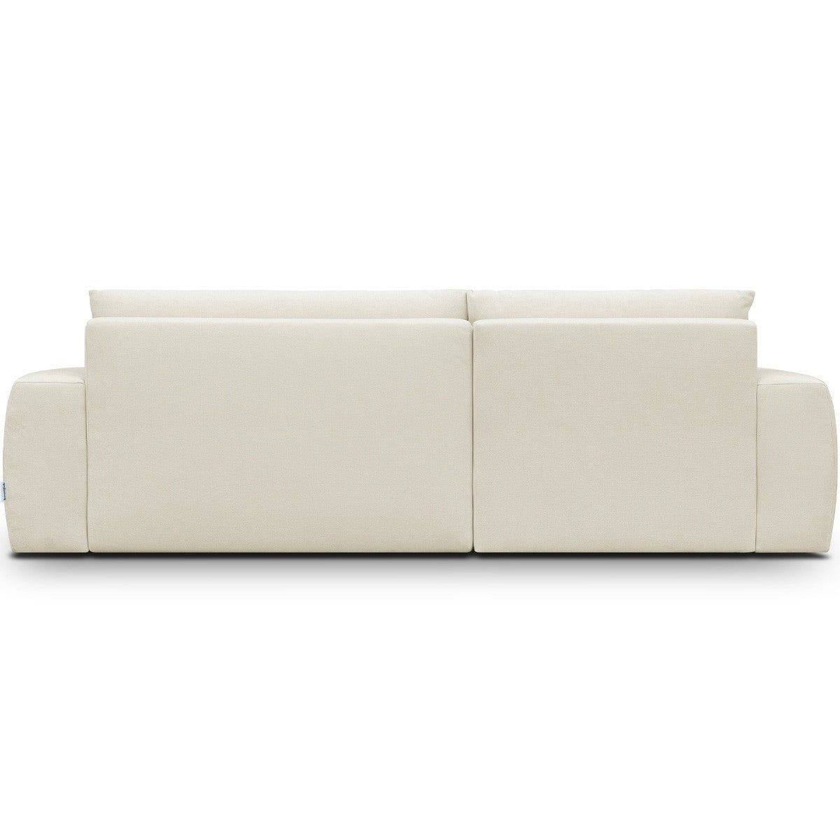 Sonny - Canapé d'Angle Gauche Convertible 3 Places en Tissu Chenille - Beige
