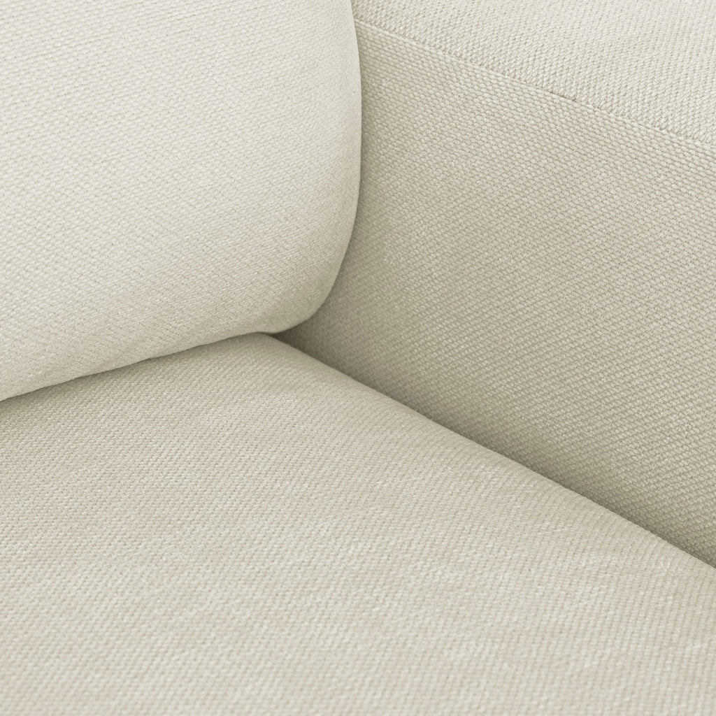Sonny - Canapé d'Angle Gauche Convertible 3 Places en Tissu Chenille - Beige