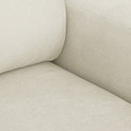 Sonny - Canapé d'Angle Gauche Convertible 3 Places en Tissu Chenille - Beige