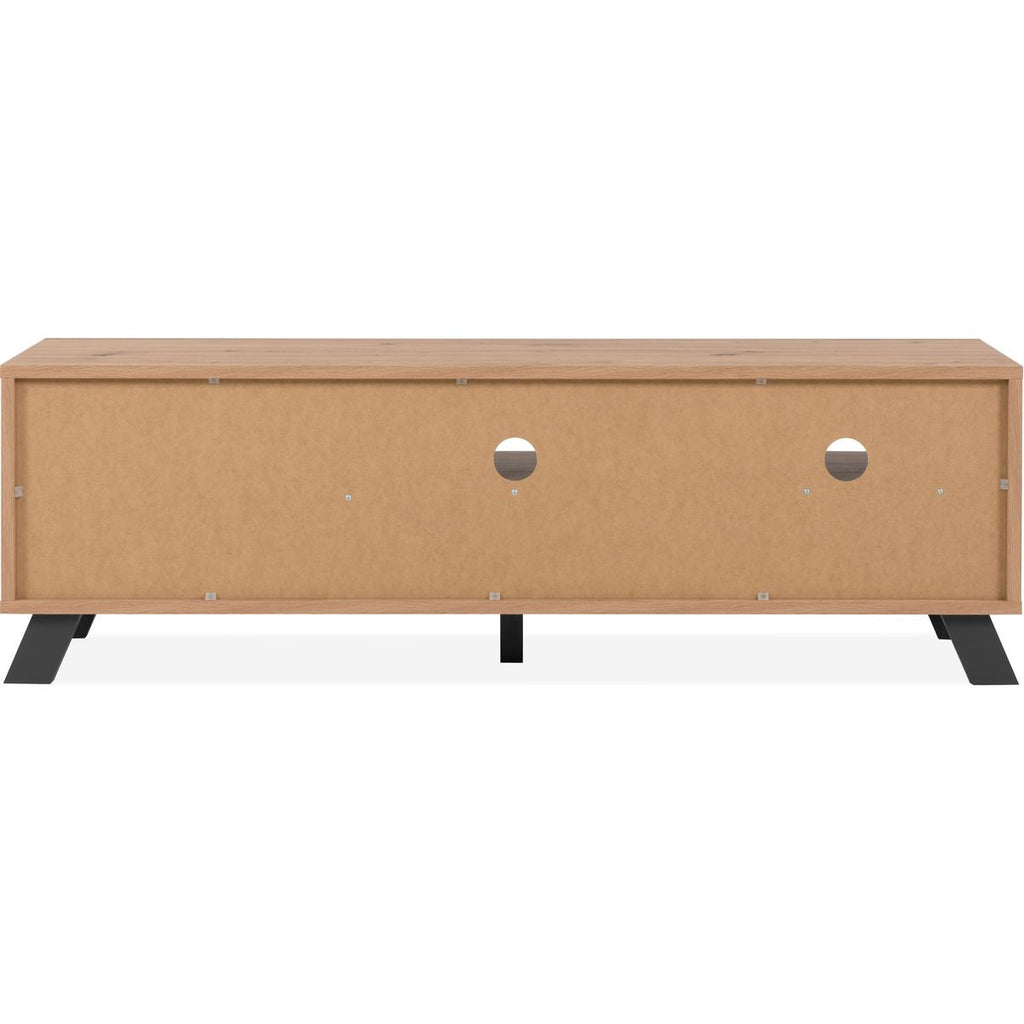 Flavia - Meuble TV 1 Porte 2 Tiroirs Effet Chêne 138 cm - Bois