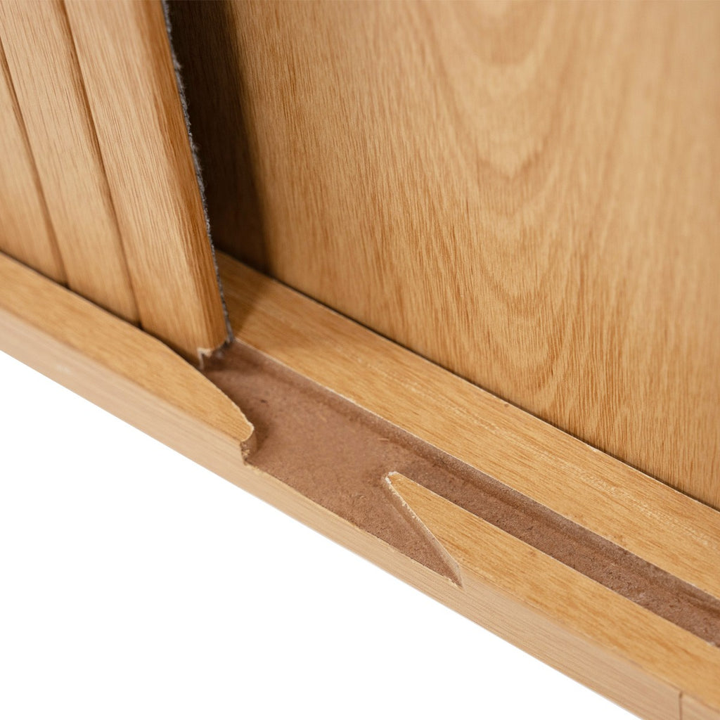 Sora - Buffet 2 Portes Effet Chêne 80 cm - Bois Clair