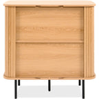 Sora - Buffet 2 Portes Effet Chêne 80 cm - Bois Clair