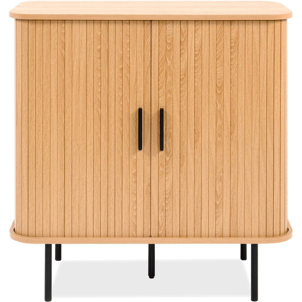 Sora - Buffet 2 Portes Effet Chêne 80 cm - Bois Clair
