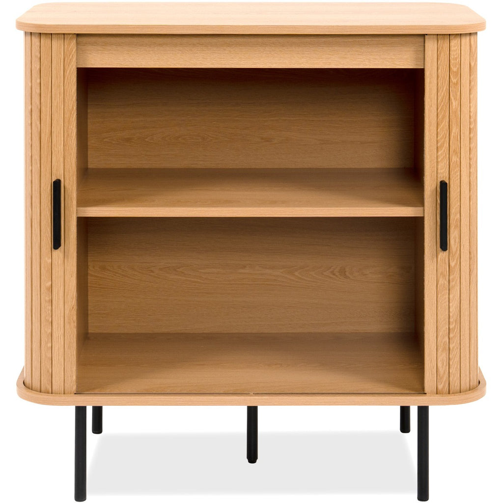 Sora - Buffet 2 Portes Effet Chêne 80 cm - Bois Clair