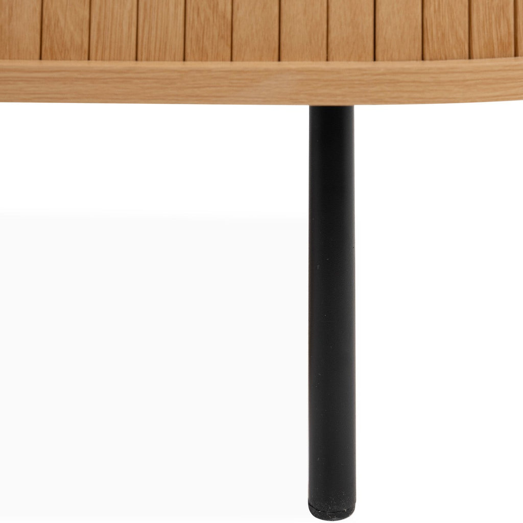 Sora - Buffet 2 Portes Effet Chêne 80 cm - Bois Clair