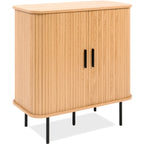 Sora - Buffet 2 Portes Effet Chêne 80 cm - Bois Clair