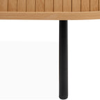 Sora - Meuble TV 2 Portes 2 Niches Effet Chêne 160 cm - Bois Clair