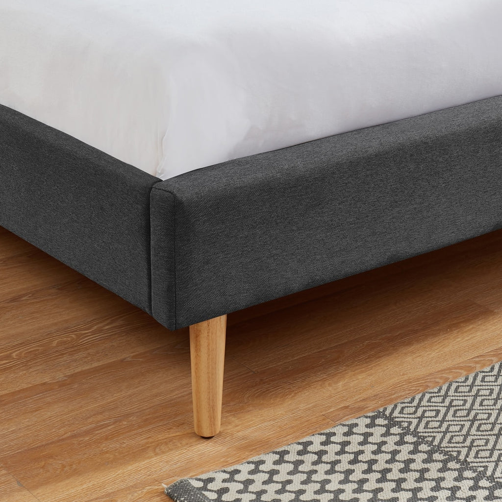 Gaby - Lit Adulte Scandinave 180x200 - Gris Foncé