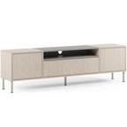 Amos - Meuble TV 3 Portes Chêne Clair 180 cm - Vert