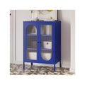 Ysia - Buffet 2 Portes en Métal 70 cm - Bleu Électrique