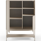 Zara - Buffet Haut 2 Portes 2 Niches 90 cm - Beige