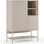 Zara - Buffet Haut 2 Portes 2 Niches 90 cm - Beige