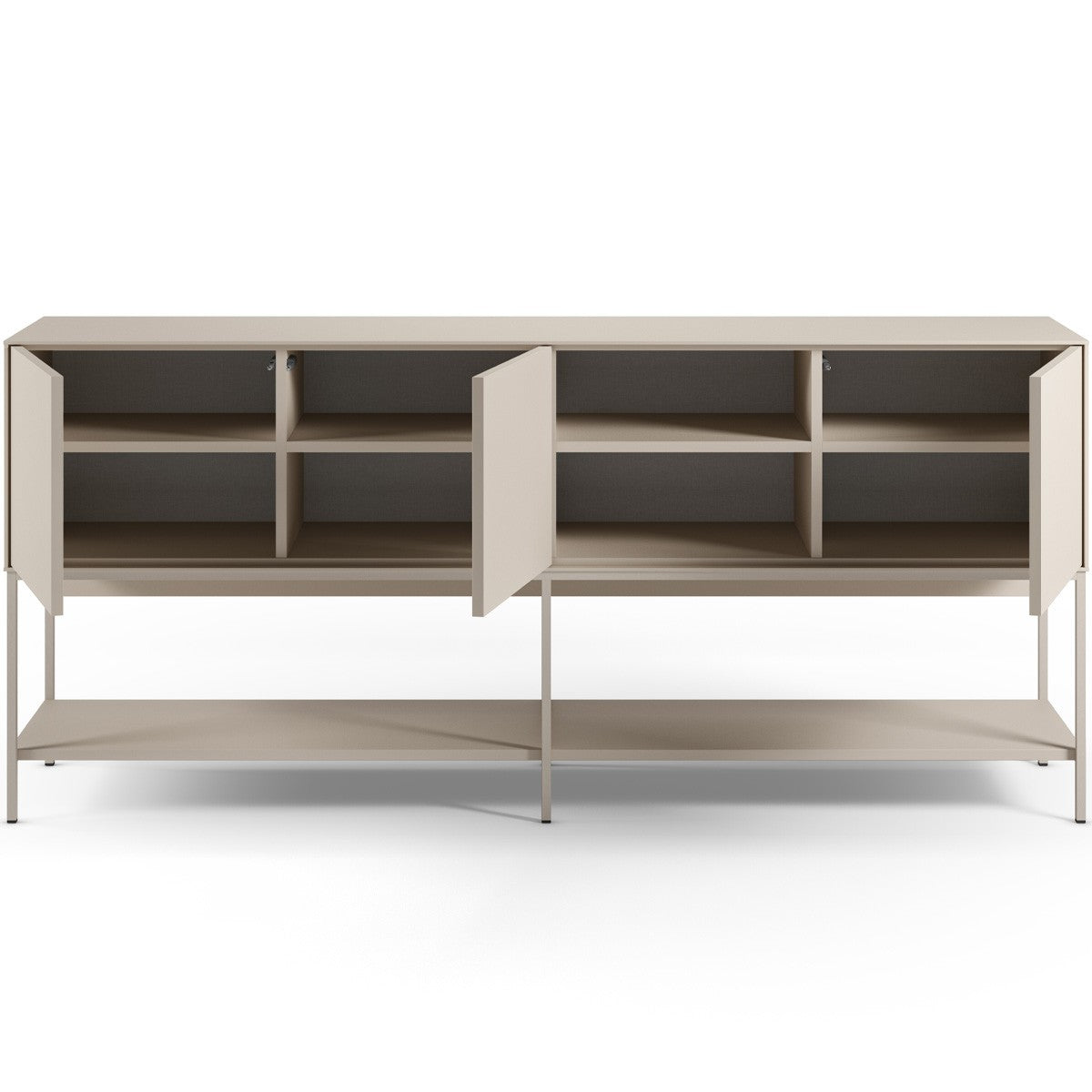 Zara - Buffet 3 Portes 2 Niches 180 cm - Beige