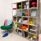 Elie - Bibliothèque 5 Niveaux en Métal et Décor Bois 140 cm - Beige