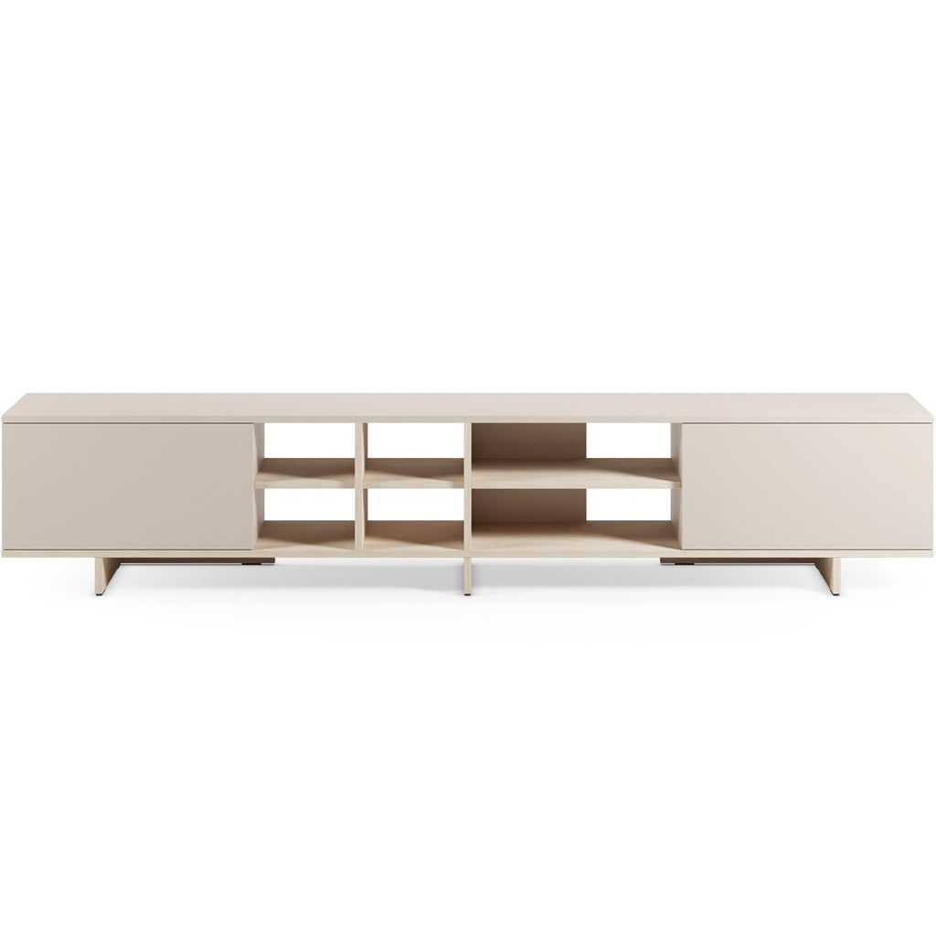 Alicia - Meuble TV 2 Portes Décor Chêne Clair 230 cm - Beige