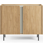 Ingo - Buffet 2 Portes Décor Chêne et Vert 100 cm - Bois