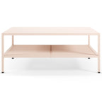 Ysia - Table Basse en Métal 100 x 60 cm - Rose Blush